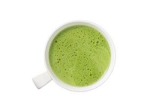 Mighty Leaf Organic Matcha Singles image of frothy, freshly prepared mug of green matcha tea to boost immune system and enhance well being