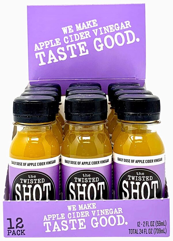 The Twisted Shot ACV Shot 12-pack. We make apple cider vinegar taste so good.