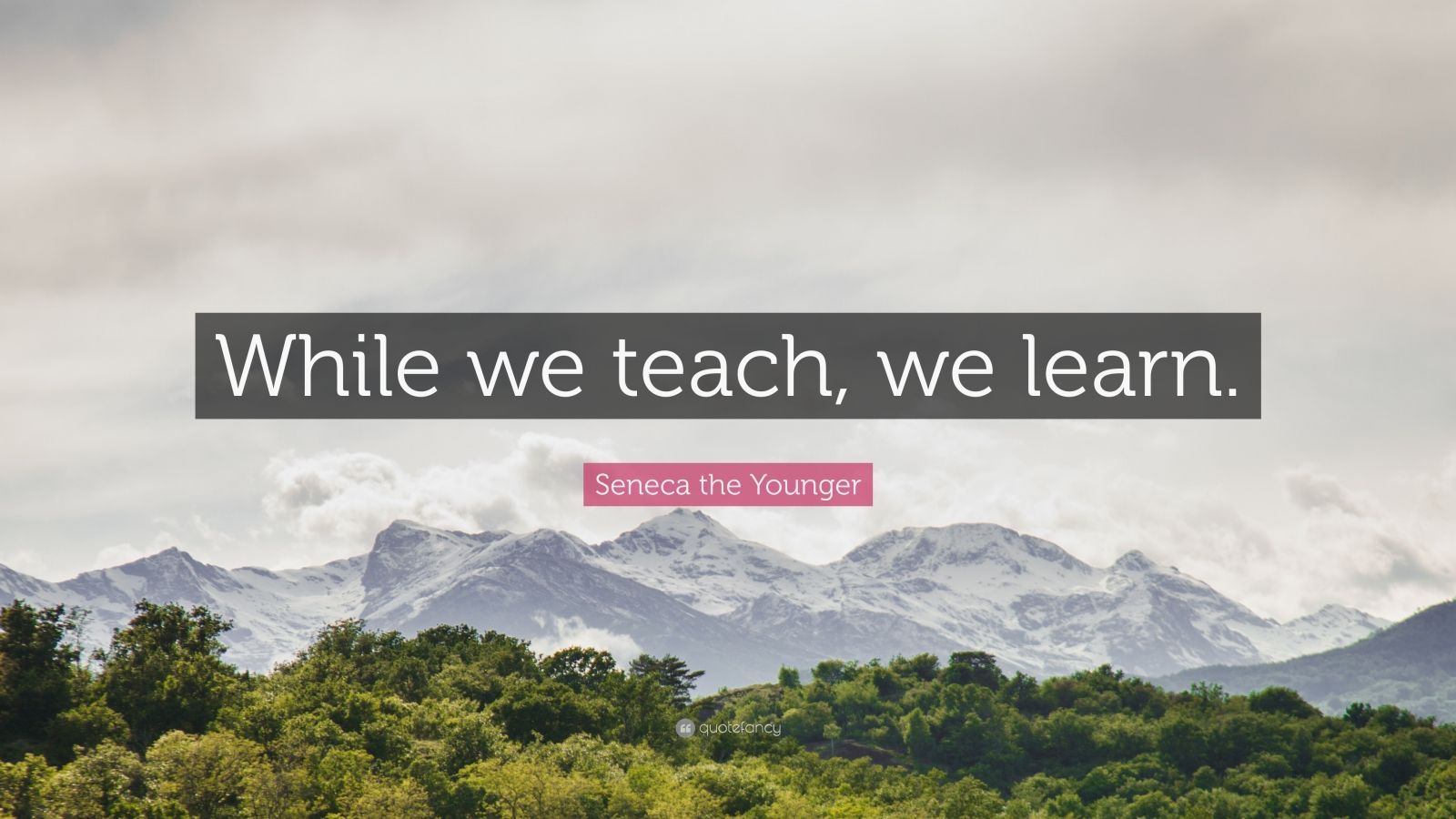 Quote from the ancient philosoopher Seneca: "when we teach we learn"